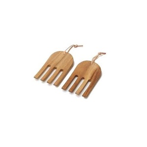 มือสลัดไม้อาคาเซีย,เครื่องมือเสิร์ฟสลัดไม้ผลไม้ของหวานสลัดมือ - Product Image 6