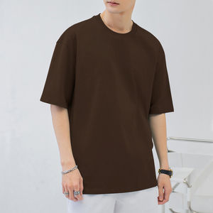 T-shirt à manches courtes pour hommes de qualité supérieure classique col rond tissu doux Logo personnalisé Option d'impression en vrac amical et abordable - Product Image 6