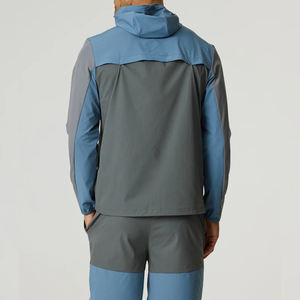 Veste à capuche extensible avec logo personnalisé, fermeture éclair intégrale, vêtements de sport pour la course à pied, coupe ajustée, vêtements de sport pour hommes, survêtement de plein air - Product Image 2
