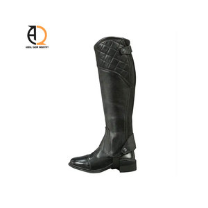 Chaparreras de Equitación al por Mayor, Botas de Cuero Genuino, Ajuste Clásico con Cierre de Botón para Competiciones y Entrenamientos - Product Image 3