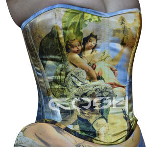 Corsé de Satén con Estampado Sublimado de Pintura Clásica Barroca - Product Image 4