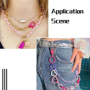 Ideal para negocios de joyería y tiendas de artesanías. Cadena de eslabones de resina para colecciones de joyería de verano. Cadena de eslabones de resina para un estilo audaz y llamativo. - Product Image 4
