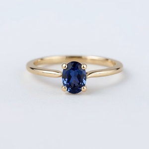 แหวนหมั้น Tanzanite ทองคำ14K สุดหรู | เครื่องประดับชั้นดีสำหรับผู้หญิง | แหวนอัญมณีจริยธรรมทำด้วยมือ - Product Image 1