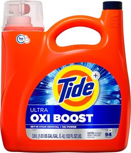 Detergente Líquido para Ropa Tide Ultra Oxi Boost, 132 fl oz, 94 Lavados, Quitamanchas Avanzado, Detergente Líquido para Ropa con Extra - Product Image 2