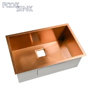 Factory Direct Sales Rose Gold Antique Basin Stainless Steel SUS304 Kitchen Wash Basin Sink