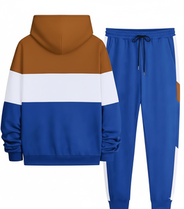 Ensemble de vêtements de sport sur mesure pour hommes et femmes respirant antibactérien 100% coton doux polaire hiver col à capuche solide survêtement - Product Image 2