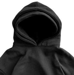 100% algodón en blanco doble capucha peso pesado Streetwear polar de gran tamaño personalizado hombres pulóver sudaderas con capucha precio al por mayor - Product Image 3