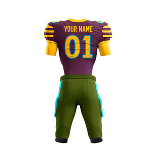 Uniforme de Fútbol Americano para Adultos, Conjunto para Sublimación, Transpirable, con Nombre y Número del Equipo - Product Image 5