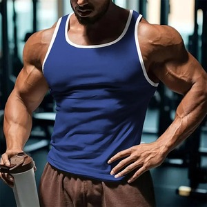 Débardeur pour homme, mode, couleur unie, débardeurs pour homme, été, séchage rapide, respirant, gym, t-shirts simples, décontractés, sans manches, fitness en plein air - Product Image 3