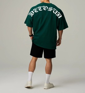 Chemises de sport surdimensionnées de haute qualité pour hommes 100% coton T-shirt vierge épais et respirant avec impression de logo décontracté pour les grandes tailles - Product Image 4