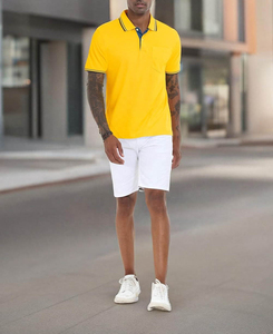 Polos pour hommes polo de golf à manches courtes avec poches chemise de tennis évacuant l'humidité t-shirts de polo d'été - Product Image 6