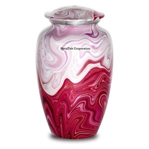 Urne de crémation en aluminium tourbillon d'art moderne pour adultes, urne commémorative du souvenir, pot en métal, prix de gros, urnes funéraires décoratives - Product Image 2