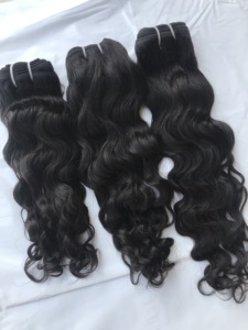 100% Remy Raw Unprocessed Cuticle Aligned <b>Curly</b> Human <b>Extensions</b> 100gm Wholesale Machine Double Weft Indian - Product Image 4