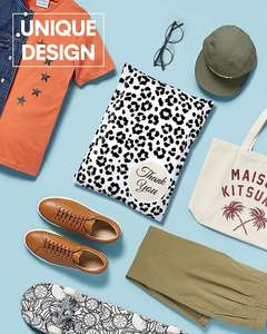 Sacs polymailers 25x33cm, auto-adhésifs, étanches, résistants aux déchirures, durables, 2,3M, design léopard noir et blanc - Product Image 5