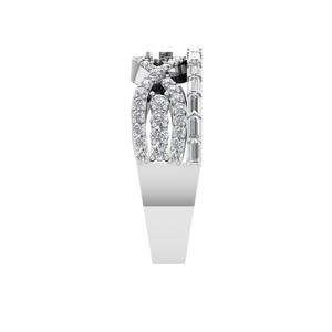 Elegante Marquesa ojo banda 950 platino diamante anillo I1 claridad diamante Natural anillos finos para mujeres OEM joyería de platino personalizada - Product Image 4