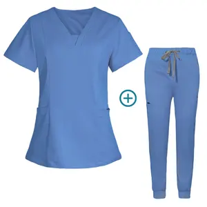 2025 último estilo nuevo diseño elegante médico enfermera Scrubs uniformes conjuntos para mujeres moda médico Scrub uniformes hospitales - Product Image 1