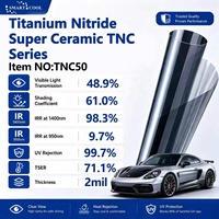 Láminas de Tinte para Ventanas de Automóviles con Garantía de 10 Años, 99% UVR+99% IRR, Alto Rechazo de Calor, 1.8mil, Nano Cerámicas