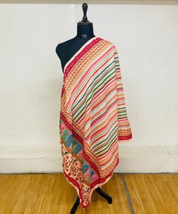 Lujo Kaftan Robes Beaded Satin Dress With Dupattas Elegante Boutique Design Gharara Suit para Mujer Boda - Product Image 5