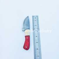 Cuchillo de Acero de Damasco Hecho a Mano de 356 Capas, Mango Pakka de Madera y Hueso con Funda de Cuero Gratis, Cuchillo de Supervivencia de Caza
