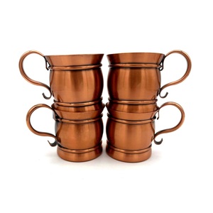 Tazas de cobre sólido duraderas, vasos martillados hechos a mano de calidad superior, perfectos para cócteles, cerveza, agua, jugo, Ayurveda y comedor - Product Image 2