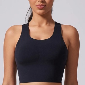 Soutien-gorge de sport de Yoga à soutien élevé pour femmes séchage rapide respirant bonnets rembourrés amovibles confort Fit Gym course haut de Fitness Style Simple - Product Image 5