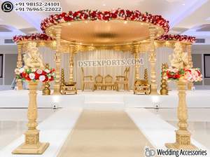 Sueño boda madera Pavo Real Mandap decoración especial madera redondo Mandap para boda Tamil boda hindú gran madera Mayur Mandap - Product Image 2