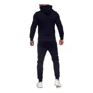 Conjunto de chándal atlético de algodón 100% para hombre, conjunto de 2 piezas con cremallera, trajes para correr, ropa cómoda de invierno - Product Image 5