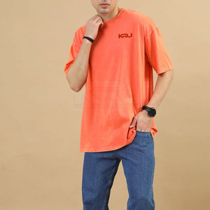 เสื้อยืดผู้ชายผ้าฝ้ายถักคุณภาพพรีเมียม ล้างสีแบบแอซิด ใส่สบาย ระบายอากาศดี เป็นมิตรกับสิ่งแวดล้อม แห้งเร็ว แฟชั่นสตรีท - Product Image 2