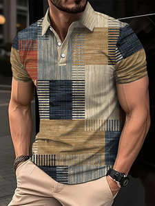 Camisa de Lona para Hombre, Manga Corta, Transpirable, Estilo Gótico, con Estampado 3D, Cuello Solapa, Informal, para Verano - Product Image 3