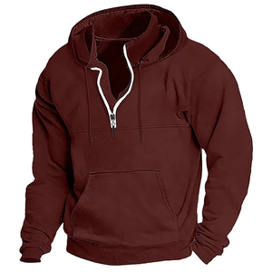 Sweat à capuche zippé de grande qualité pour hommes et femmes Tissu polaire 100% coton lourd pour la saison hivernale - Product Image 1