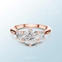 Bijou sur mesure certifié, pièce de joaillerie fine de haute qualité, gemme artisanale, bague à grappe ronde de qualité supérieure, clarté vs plus, couleur f