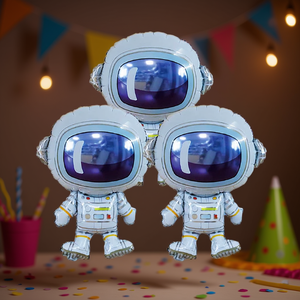 Ballon Astronaute en Feuille Métallique 30x44cm Décorations de Fête pour Enfants Sac de 12 Pièces - Product Image 3