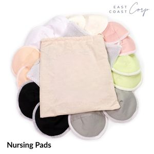 Almohadillas de lactancia de bambú orgánico Almohadillas de lactancia redondas lavables y reutilizables en varios colores para maternidad - Product Image 3