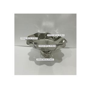 Bol de service en métal argenté standard pour porte-desserts décor à la maison écologique pour les mariages occasions spéciales bon prix - Product Image 1