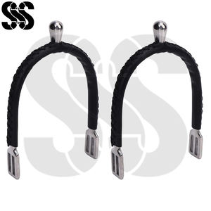 Ensemble de 4 éperons d'équitation de qualité supérieure, personnalisables avec logo, réglables, en acier inoxydable/acier au carbone/laiton, pour une coordination parfaite cavalier-cheval - Product Image 2