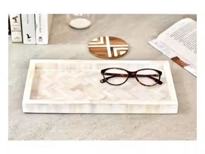 ถาดเสิร์ฟอาหารอินเดียถาดฝังกระดูกและถาดไม้ตกแต่งด้วยดีไซน์ใหม่และมีหลายสี - Product Image 5