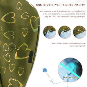 Uniforme de gommage médical respirant de couleur unie conception personnalisée chapeaux d'allaitement Streetwear en quantité en vrac - Product Image 3