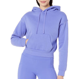 Conjunto de sudaderas con capucha recortadas de ropa de calle de diseño personalizado Conjunto de sudaderas con capucha recortadas de mujer de calidad superior superventas - Product Image 6