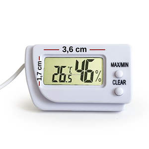 Termómetro Digital con Sonda de Mínimo-Máximo, Medidor de Humedad, Blanco - Product Image 4