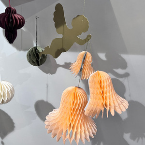 Paper <b>Bell</b> Christmas Ornaments Hanging Decorations Traditional Style Handicraft Indoor Use - Product Image 2