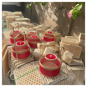 Panier de pique-nique en bambou, boîte en contreplaqué de bambou avec serrure pour un emballage et un rangement de qualité supérieure pour les kits de pique-nique, en provenance du Vietnam - Product Image 3