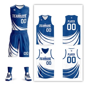 Uniformes de Baloncesto Personalizados para Hombre, de Alta Calidad, Transpirables, con Sublimación, Crea el Uniforme de tu Equipo de Baloncesto con tu Logotipo Personalizado - Product Image 1