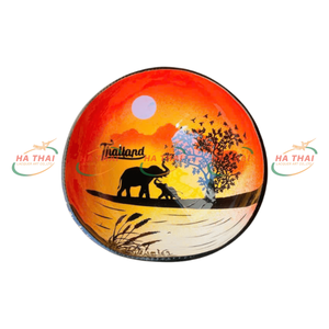 Vietnam <b>Coconut</b> <b>Shell</b> Bowl Handcrafted Lacquerware Food-Safe Coating Eco-Friendly Non-Toxic Minimalist Design for Home Interior - Product Image 4