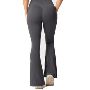New Arrival 2025 High Waist Flared <b>Yoga</b> <b>Pants</b> Solid Color Fitness Women Butt Lifting Sport Flared <b>Yoga</b> Leggings Seamless Workout - Product Image 4
