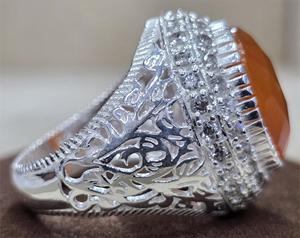 Anillo de diseñador hecho a mano de excelente calidad de Plata de Ley 925, última moda, forma ovalada, piedra preciosa cornalina, ajuste de bisel clásico - Product Image 4