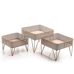 Bol de service décoratif pour fruits de cuisine Bol de rangement en aluminium plaqué or Bol de service pour collations en métal pour restaurant - Product Image 3