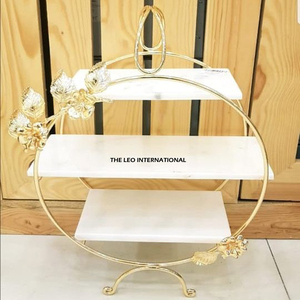 Banquet Equipment Decorative Metal and Wood <b>Resin</b> <b>Epoxy</b> Mold Flying Bird Design with Cupcake Stands for Buffet Wedding - Product Image 3