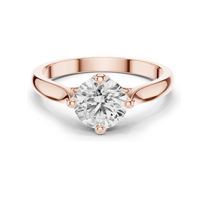 Bague de fiançailles en diamant de laboratoire de 1,00 carat pour femme, clarté VVS-VS, or 18 carats, 14 carats, 10 carats et argent 925, moissanite et diamant de laboratoire - Product Image 1