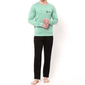 Ensembles de survêtements d'hiver pour hommes, 100 % coton, légers, respirants, séchage rapide, motif uni, grandes tailles, les plus vendus - Product Image 1