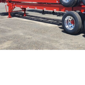 Semirremolque plano de acero y aluminio de 40 pies Semirremolque contenedor con remolques de camión de neumáticos 12r22.5 - Product Image 3